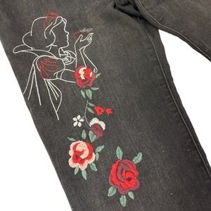 Gap Kids Disney Snow White Skinny Jeans Black Embroidered‎ Size 16 Girls Dwarfs